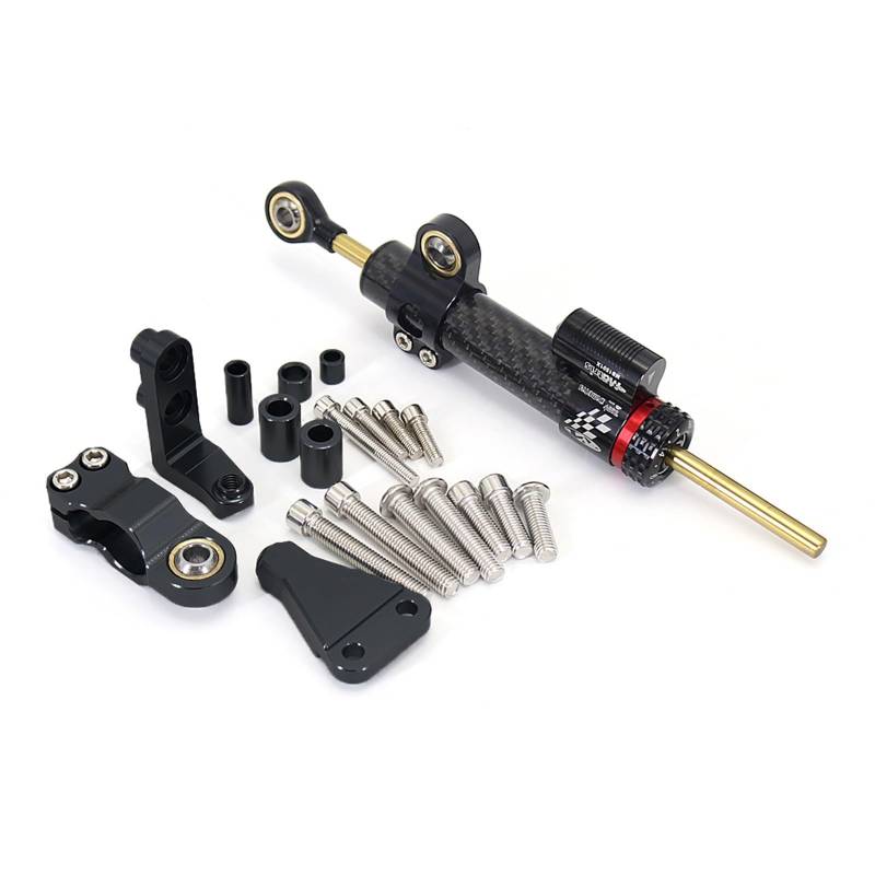 KRFDSV Lenkungsdämpfe Stabilizer Kompatibel Mit Aprilia Für RS660 2021 2022 2023 Motorrad CNC Stoßdämpfer Lenkungsstabilisator Linear Invertiert Montage BRAC Zubehör(J) von KRFDSV