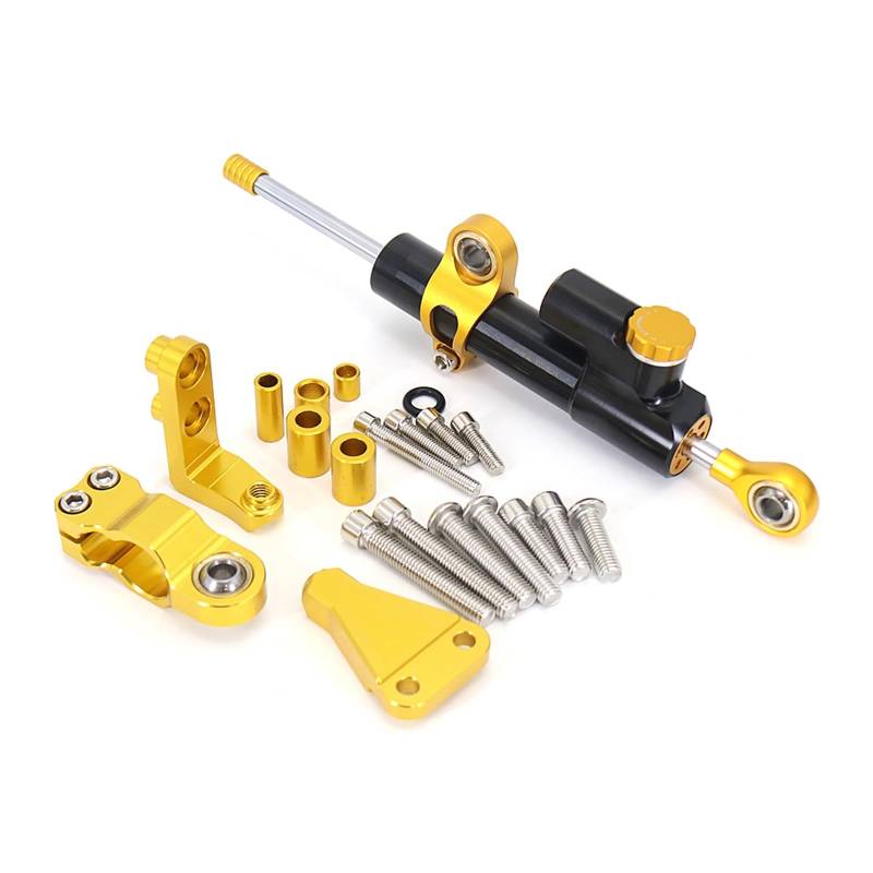 KRFDSV Lenkungsdämpfe Stabilizer Kompatibel Mit Aprilia Für RS660 2021 2022 2023 Motorrad CNC Stoßdämpfer Lenkungsstabilisator Linear Invertiert Montage BRAC Zubehör(K) von KRFDSV