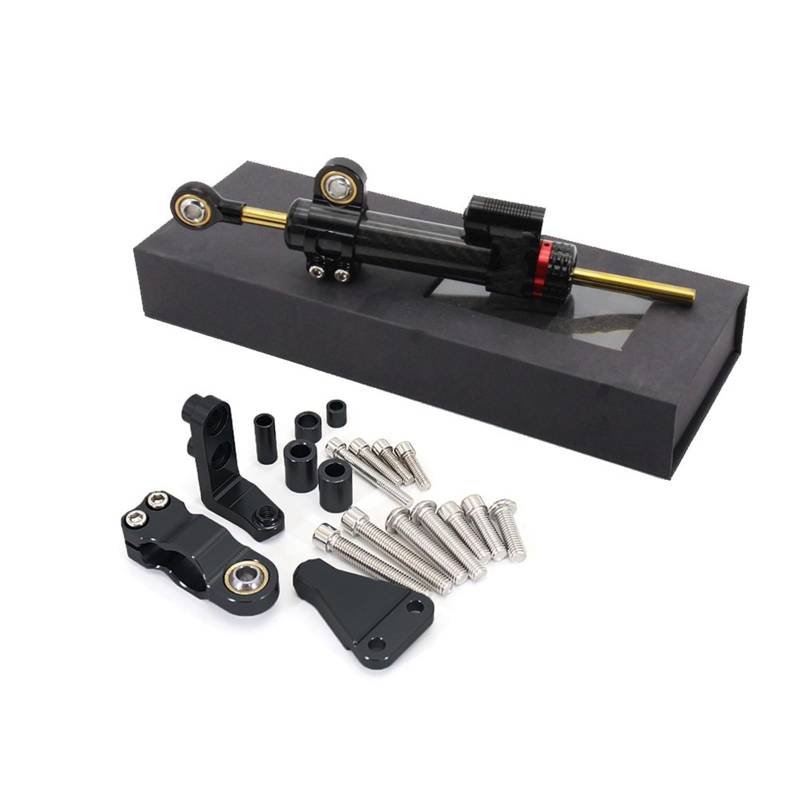 KRFDSV Lenkungsdämpfe Stabilizer Kompatibel Mit Aprilia Für RS660 2021 2022 2023 Motorrad-Lenkstabilisator-Puffer Motorrad-Lenkstabilitätsdämpfer-Halterungssatz(Black,D) von KRFDSV
