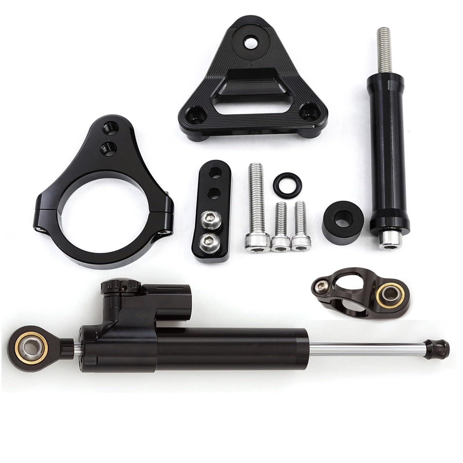 KRFDSV Lenkungsdämpfe Stabilizer Kompatibel Mit CBR250RR 2019-2023 Motorradzubehör CNC Carbon Lenkungsdämpfer Montagehalterung Moto Lenkungsdämpfer Stoßdämpfer(C) von KRFDSV