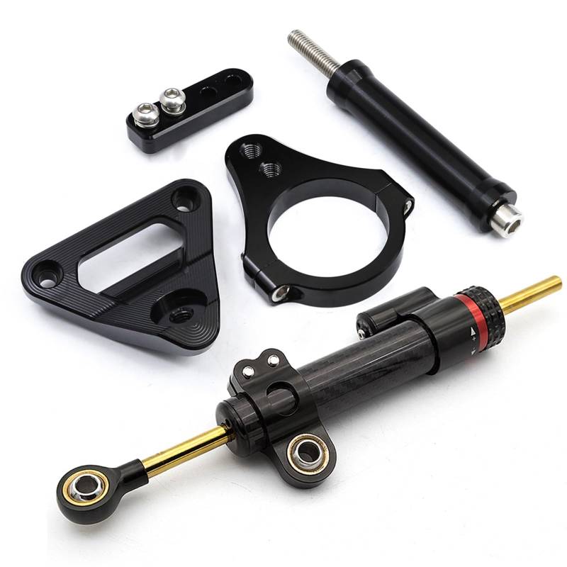KRFDSV Lenkungsdämpfe Stabilizer Kompatibel Mit CBR250RR 2019-2023 Motorradzubehör CNC Carbon Lenkungsdämpfer Montagehalterung Moto Lenkungsdämpfer Stoßdämpfer(D) von KRFDSV