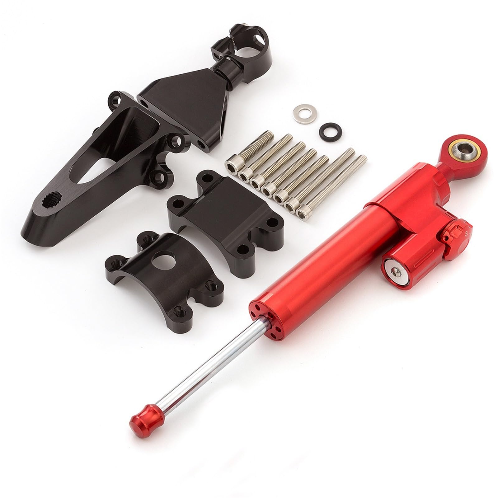 KRFDSV Lenkungsdämpfe Stabilizer Kompatibel Mit CBR600 Für F4i 1999-2007 Lenkungsdämpfer-Stabilisator Motorrad-Dämpfer-Halterungs-Unterstützungs-Kit Moto-Lenkungsdämpfer-Stoßdämpfer(A) von KRFDSV