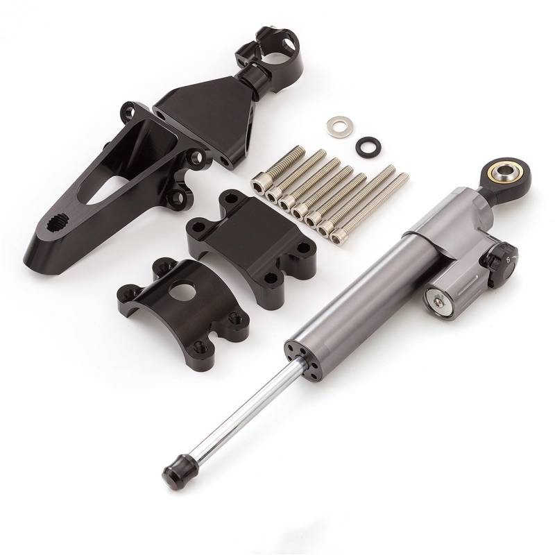 KRFDSV Lenkungsdämpfe Stabilizer Kompatibel Mit CBR600 Für F4i 1999-2007 Lenkungsdämpfer-Stabilisator Motorrad-Dämpfer-Halterungs-Unterstützungs-Kit Moto-Lenkungsdämpfer-Stoßdämpfer(H) von KRFDSV