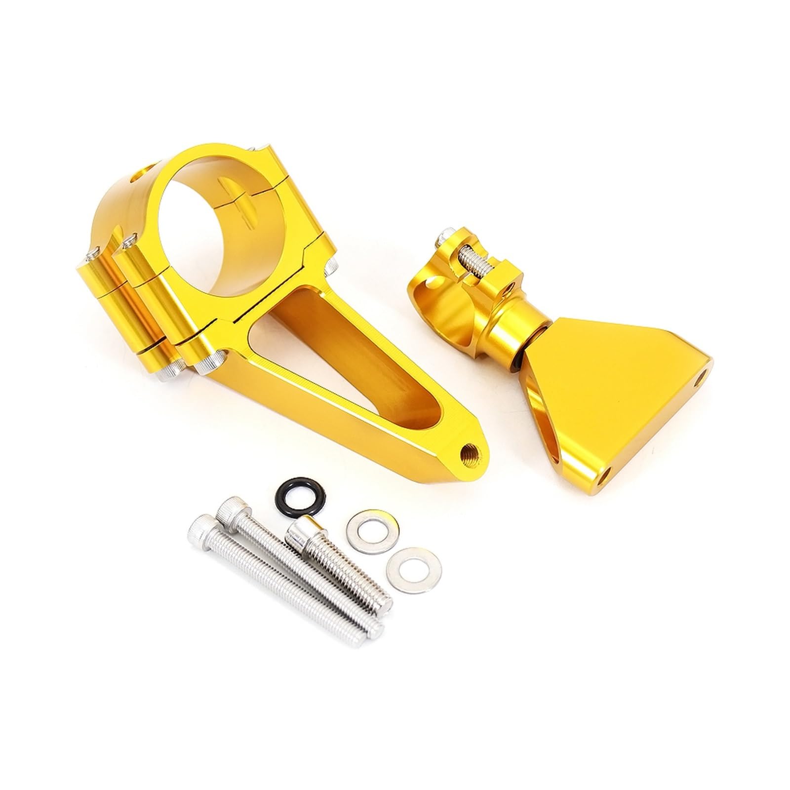 KRFDSV Lenkungsdämpfe Stabilizer Kompatibel Mit CBR600 Für F4i 1999-2007 Motorrad Einstellbare Lenkungsstabilisator Dämpfer Montagehalterung Unterstützung Motorradzubehör(Yellow,A) von KRFDSV