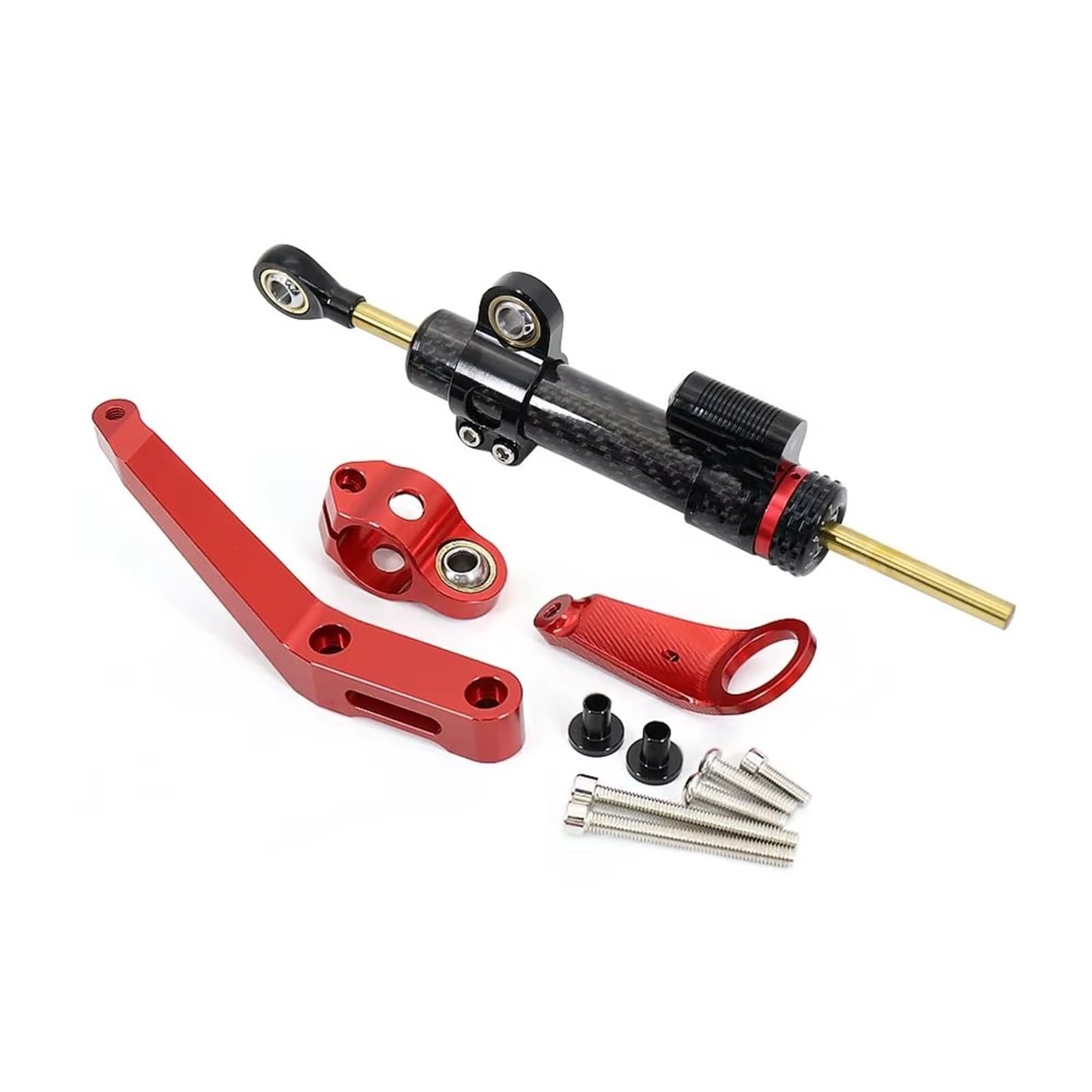 KRFDSV Lenkungsdämpfe Stabilizer Kompatibel Mit CBR929RR 2000-2001 Motorrad-Lenkungsdämpfer Moto-Lenkungsdämpfer Stoßdämpfer Motorrad-Absorber-Stabilisator Zubehör(Red,B) von KRFDSV