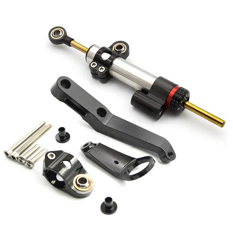 KRFDSV Lenkungsdämpfe Stabilizer Kompatibel Mit CBR954RR 2002-2003 Carbon Motorrad Lenkungsdämpfer Montagesatz Unterstützung Halterung Stabilisator Moto Lenkungsdämpfer Stoßdämpfer(F) von KRFDSV