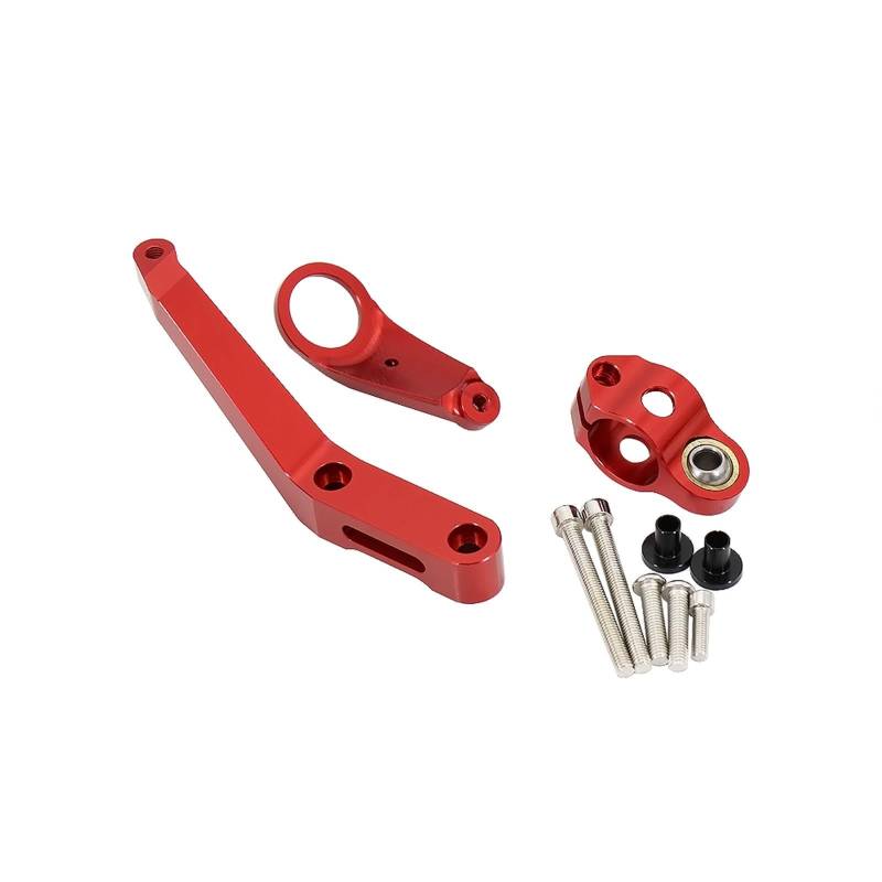 KRFDSV Lenkungsdämpfe Stabilizer Kompatibel Mit CBR954RR 2002-2003 Motorrad-Lenkungsstabilisierungsdämpferhalterung Motorrad-Lenkungsdämpfer-Stoßdämpfer Motorradzubehör(Red,A) von KRFDSV