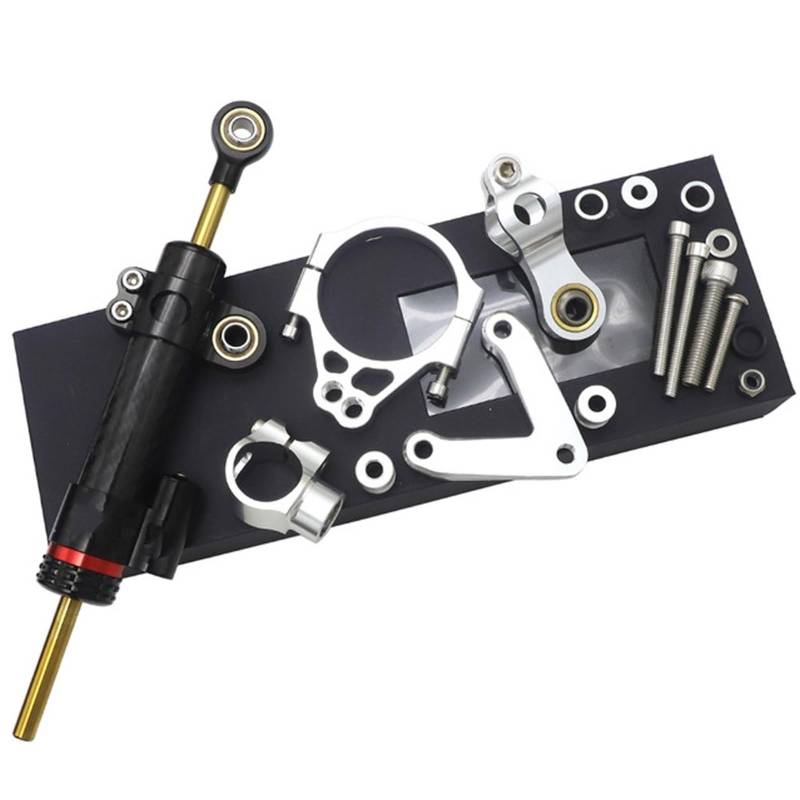 KRFDSV Lenkungsdämpfe Stabilizer Kompatibel Mit Ducati 848 2008 2009 2010 CNC-Lenkungsdämpfer-Stabilisatorhalterungssatz Sicherheitskontrollsatz Eloxiertes Motorradteilezubehör(B) von KRFDSV