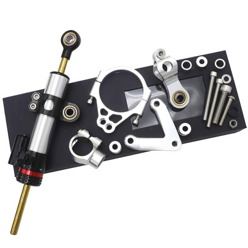 KRFDSV Lenkungsdämpfe Stabilizer Kompatibel Mit Ducati 848 2008 2009 2010 CNC-Lenkungsdämpfer-Stabilisatorhalterungssatz Sicherheitskontrollsatz Eloxiertes Motorradteilezubehör(D) von KRFDSV