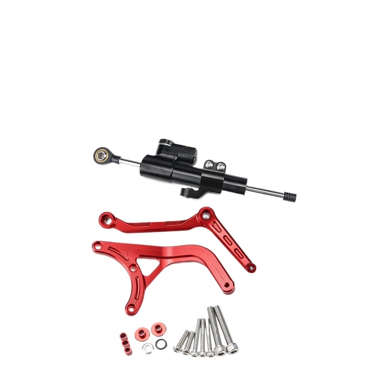 KRFDSV Lenkungsdämpfe Stabilizer Kompatibel Mit Ducati Für Multistrada V4 Für Grand Tour 2024 Motorrad-Lenkungsdämpfer Motorrad-Lenkungsschock Moto-Lenkungsdämpfer(Red,E) von KRFDSV