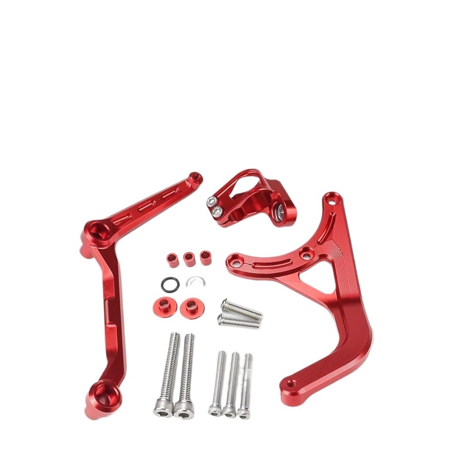 KRFDSV Lenkungsdämpfe Stabilizer Kompatibel Mit Ducati Für Multistrada V4 Für Rally 2023 Motorrad-Lenkungsdämpfer Motorrad-Lenkungsdämpfer Moto-Lenkungsdämpfer-Stoßdämpfer(Red) von KRFDSV