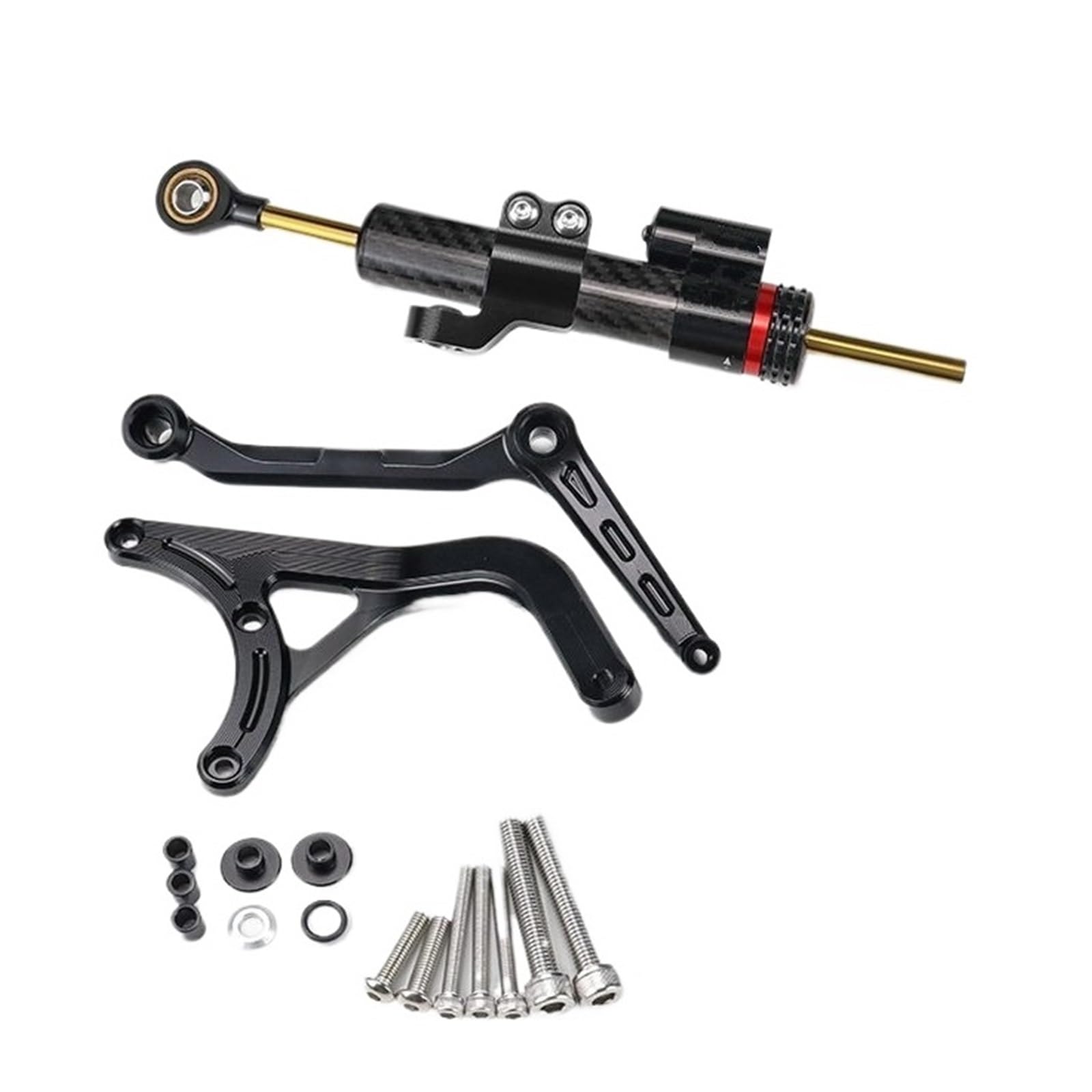 KRFDSV Lenkungsdämpfe Stabilizer Kompatibel Mit Ducati Für Multistrada V4S 2021 2022 Motorrad-Lenkungsdämpfer Moto-Lenkungsdämpfer Stoßdämpfer Motorrad-Absorber-Stabilisator(Black,B) von KRFDSV