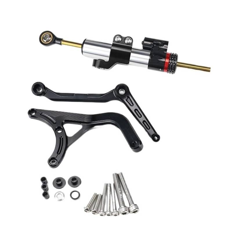 KRFDSV Lenkungsdämpfe Stabilizer Kompatibel Mit Ducati Für Multistrada V4S 2021 2022 Motorrad-Lenkungsdämpfer Moto-Lenkungsdämpfer Stoßdämpfer Motorrad-Absorber-Stabilisator(Black,C) von KRFDSV