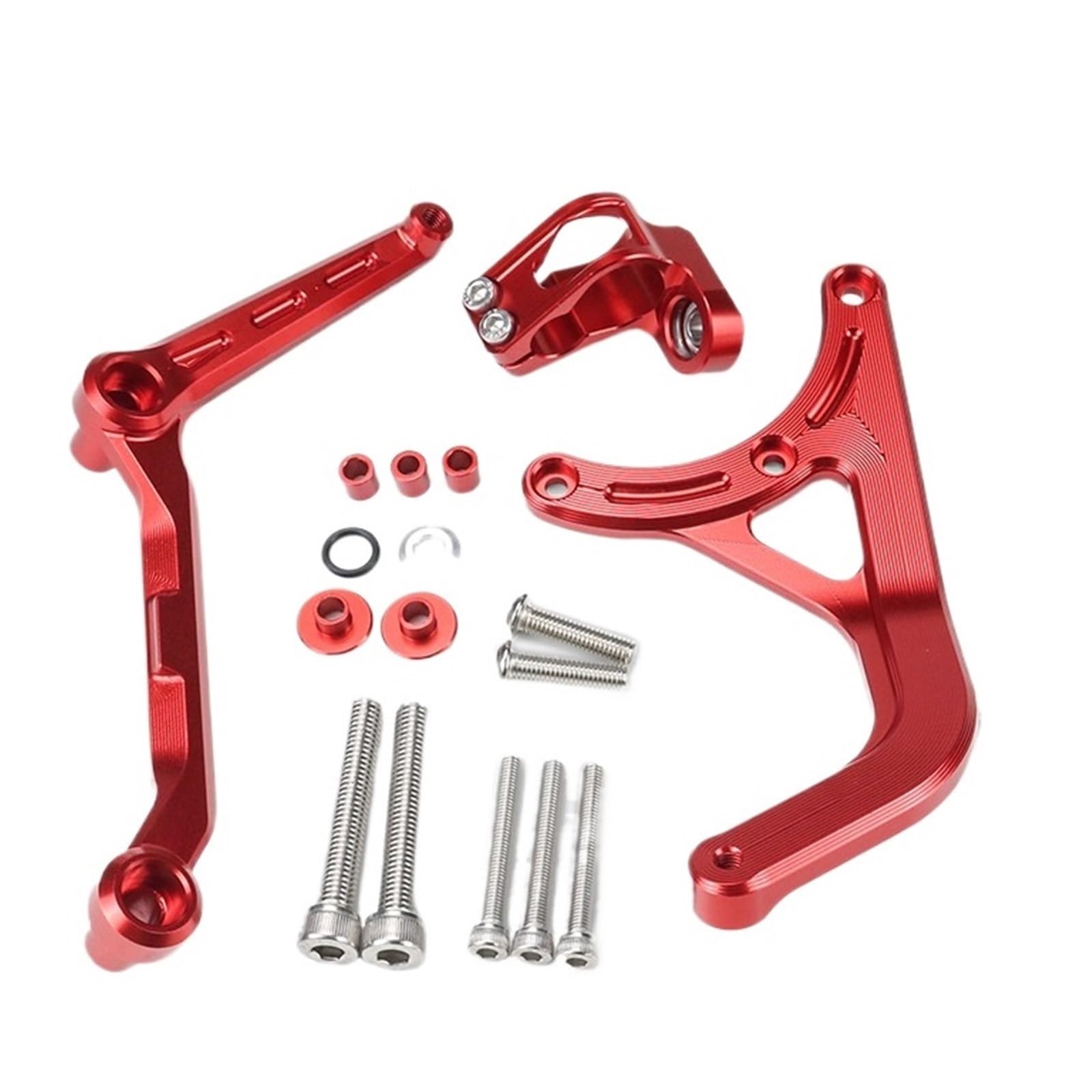 KRFDSV Lenkungsdämpfe Stabilizer Kompatibel Mit Ducati Für Multistrada V4S 2021 2022 Motorrad-Lenkungsdämpfer Moto-Lenkungsdämpfer Stoßdämpfer Motorrad-Absorber-Stabilisator(Red,A) von KRFDSV