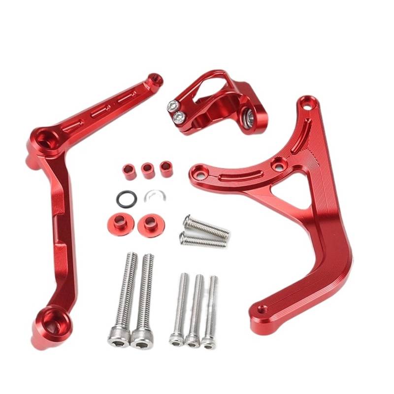 KRFDSV Lenkungsdämpfe Stabilizer Kompatibel Mit Ducati Für Multistrada V4S 2021 2022 Motorrad-Lenkungsdämpfer Moto-Lenkungsdämpfer Stoßdämpfer Motorrad-Absorber-Stabilisator(Red,A) von KRFDSV