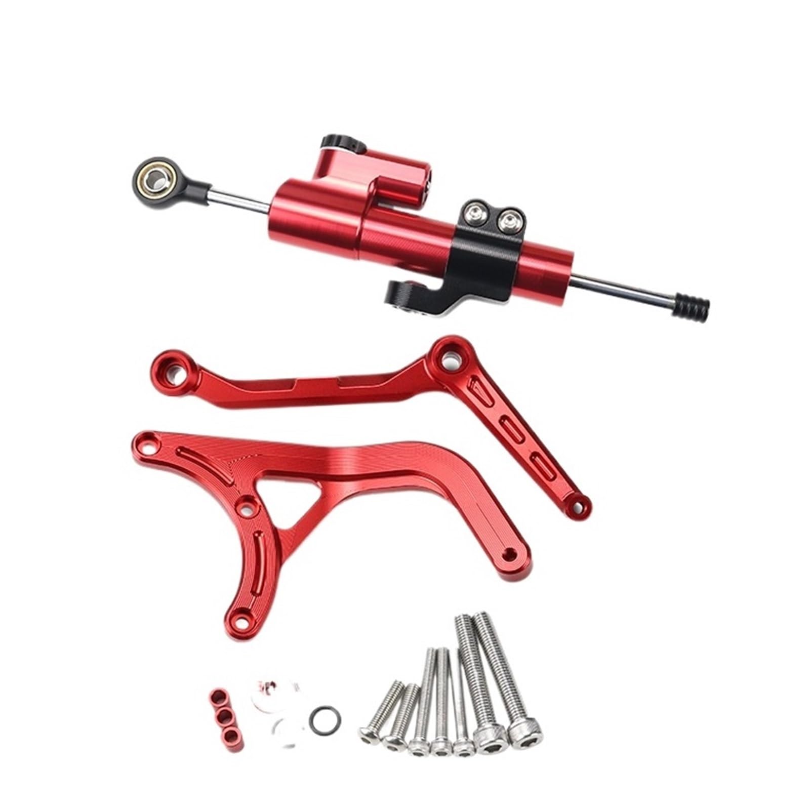 KRFDSV Lenkungsdämpfe Stabilizer Kompatibel Mit Ducati Für Multistrada V4S 2021 2022 Motorrad-Lenkungsdämpfer Moto-Lenkungsdämpfer Stoßdämpfer Motorrad-Absorber-Stabilisator(Red,D) von KRFDSV