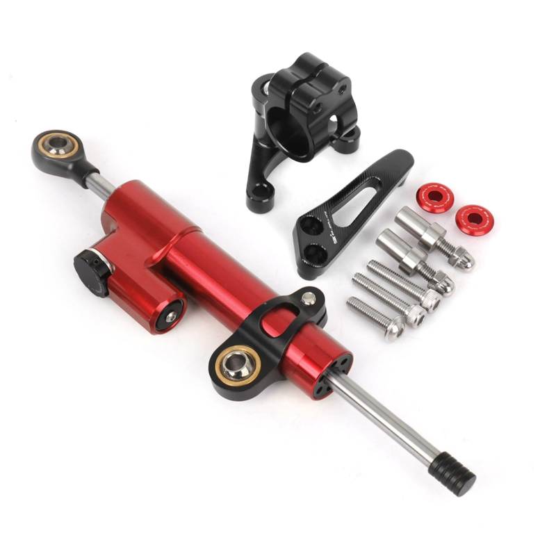 KRFDSV Lenkungsdämpfe Stabilizer Kompatibel Mit Ducati Für Supersport 950 2018-2021 Motorrad-Lenkungsdämpfer Moto-Lenkungsdämpfer Stoßdämpfer Motorrad-Absorber-Stabilisator(Black,E) von KRFDSV