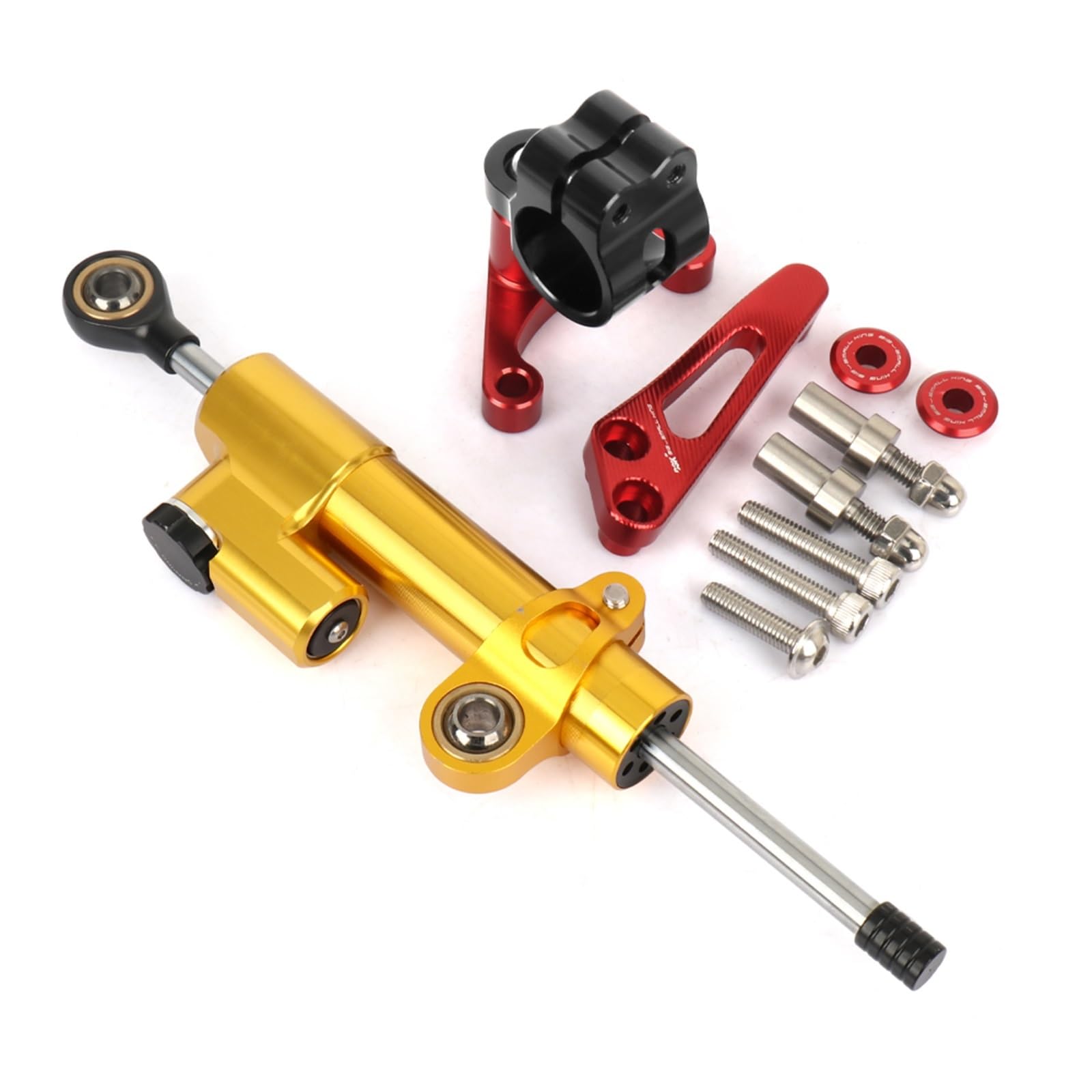 KRFDSV Lenkungsdämpfe Stabilizer Kompatibel Mit Ducati Für Supersport 950 2018-2021 Motorrad-Lenkungsdämpfer Moto-Lenkungsdämpfer Stoßdämpfer Motorrad-Absorber-Stabilisator(Red,B) von KRFDSV