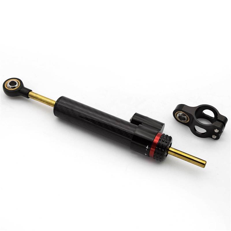 KRFDSV Lenkungsdämpfe Stabilizer Kompatibel Mit Für EX300 Für NINJA300 2013-2017 Carbon Motorrad Dämpfer Lenkung Aluminium Stabilisieren Halterung Montage Kit(Black,A) von KRFDSV