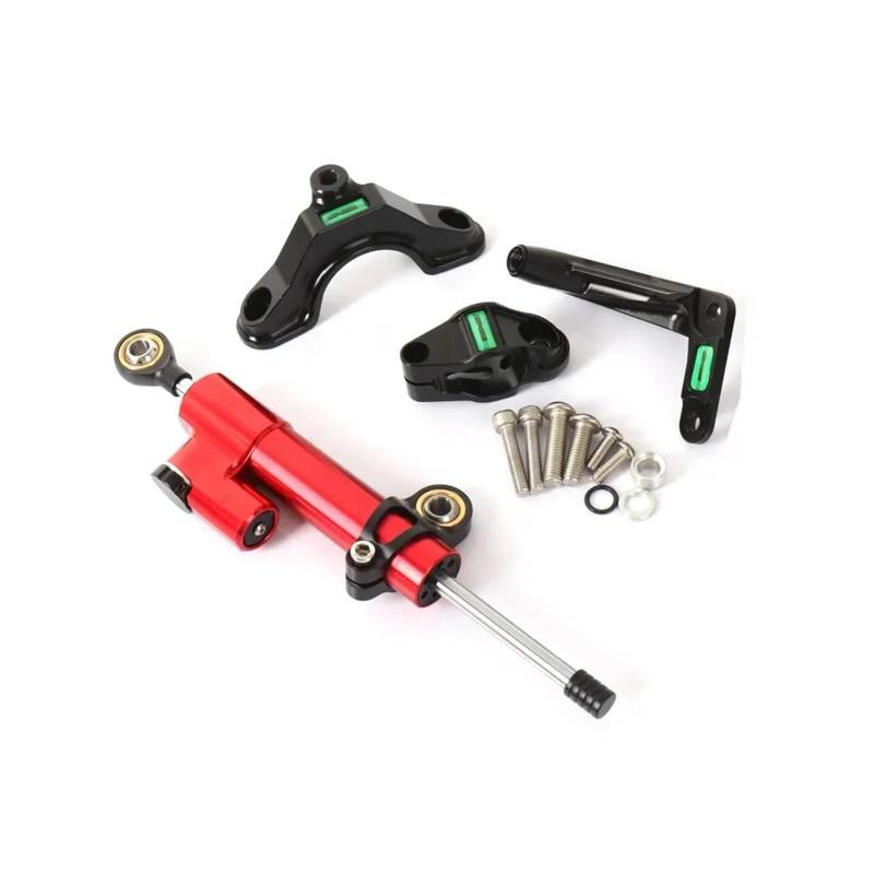 KRFDSV Lenkungsdämpfe Stabilizer Kompatibel Mit Für Ninja Für ZX-6R 2024 Motorradzubehör Lenkungsdämpfer-Stabilisatorhalterungssatz Lenkungsdämpferstoß(Black,C) von KRFDSV
