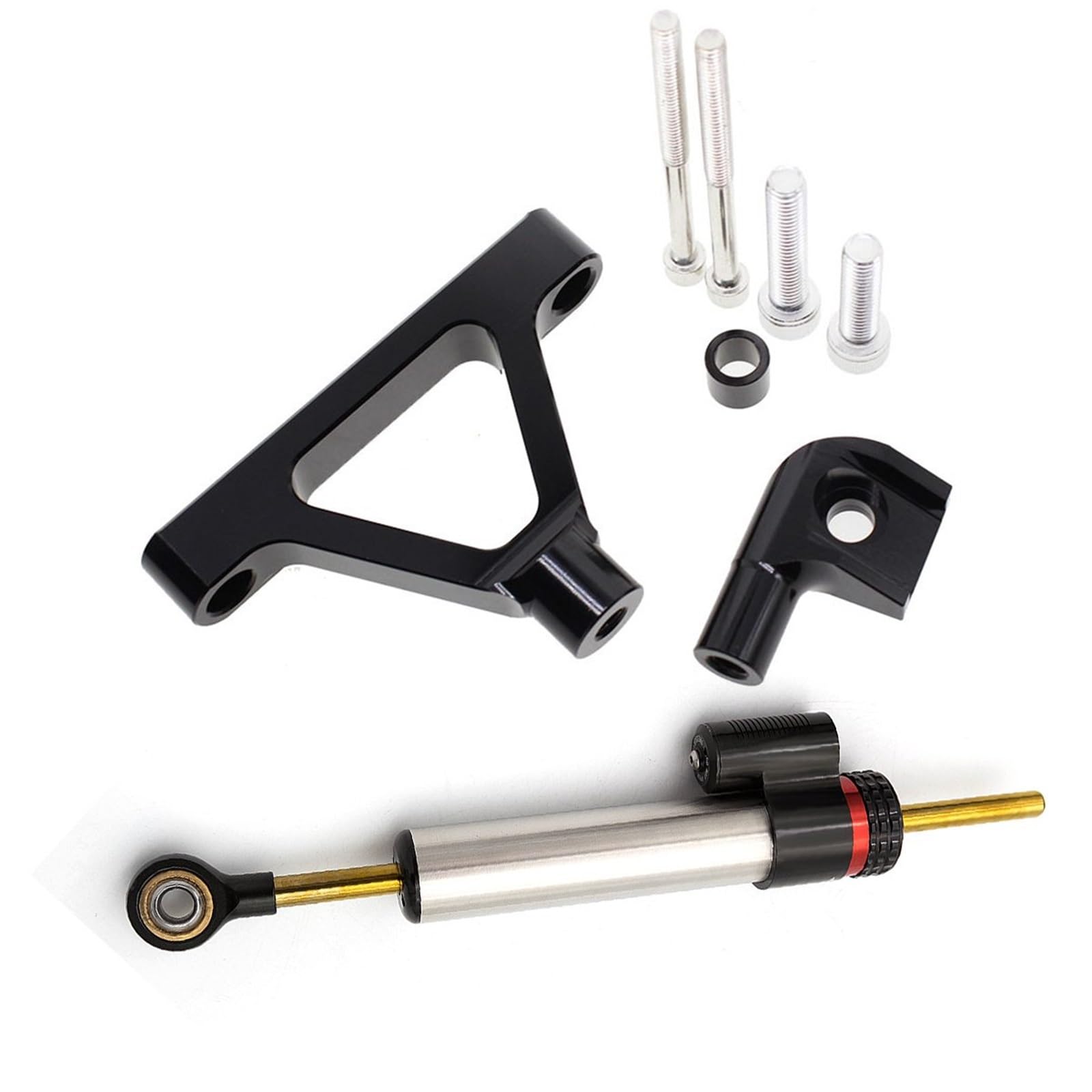 KRFDSV Lenkungsdämpfe Stabilizer Kompatibel Mit Für ZX6R 2007-2008 Motorräder Dämpfer Lenkung Stabilisieren Dämpfer Halterung Montage Unterstützung Halter Kit Set(D) von KRFDSV