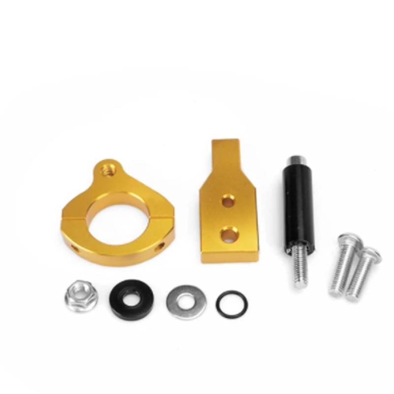 KRFDSV Lenkungsdämpfe Stabilizer Kompatibel Mit NSS350 2021 2022 2023 Motorrad-Lenkungsdämpfer Moto-Lenkungsdämpfer Stoßdämpfer Motorrad-Absorber-Stabilisator-Zubehör(Yellow,A) von KRFDSV