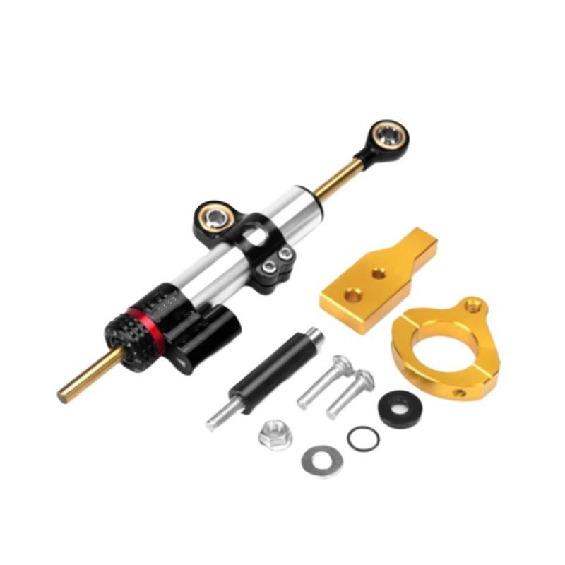 KRFDSV Lenkungsdämpfe Stabilizer Kompatibel Mit NSS350 2021 2022 2023 Motorrad-Lenkungsdämpfer Moto-Lenkungsdämpfer Stoßdämpfer Motorrad-Absorber-Stabilisator-Zubehör(Yellow,B) von KRFDSV
