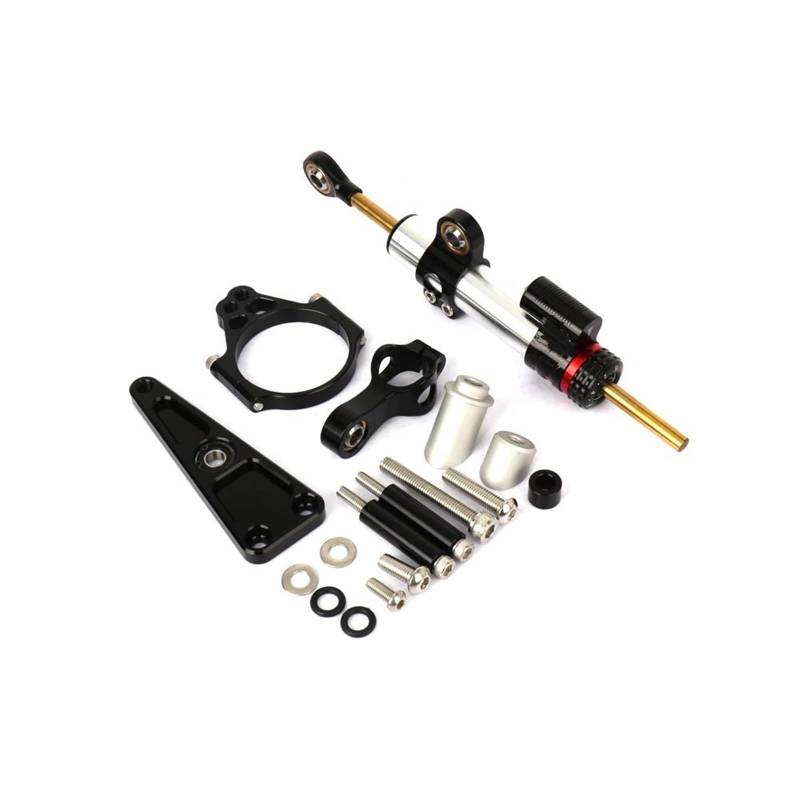 KRFDSV Lenkungsdämpfe Stabilizer Kompatibel Mit NSS750 2021 2022 2023 Motorrad-Lenkungsdämpfer Moto-Lenkungsdämpfer Stoßdämpfer Motorrad-Absorber-Stabilisator-Zubehör(Black,F) von KRFDSV