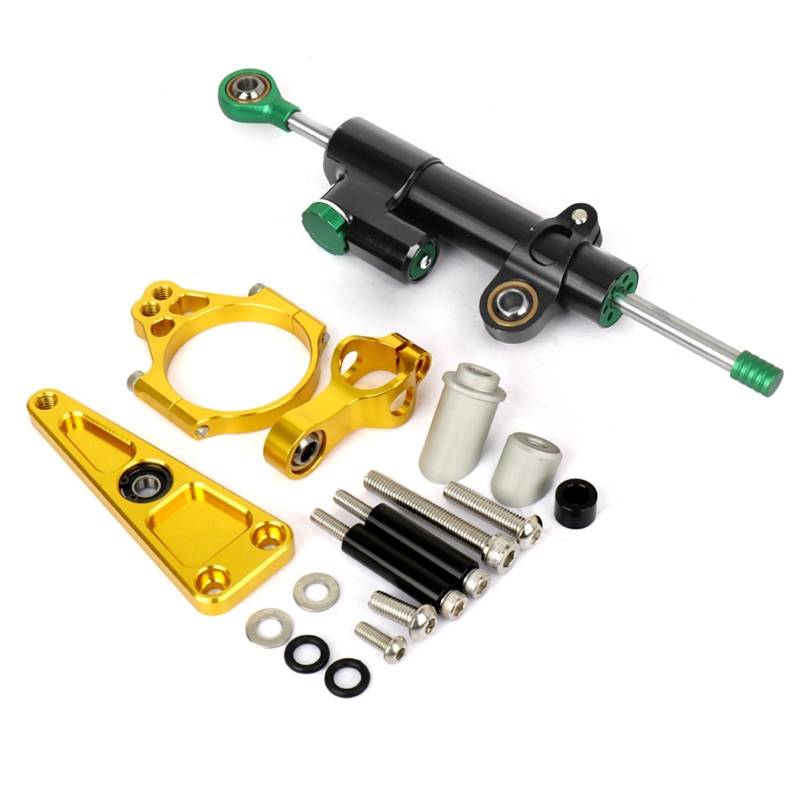 KRFDSV Lenkungsdämpfe Stabilizer Kompatibel Mit NSS750 2021 2022 2023 Motorrad-Lenkungsdämpfer Moto-Lenkungsdämpfer Stoßdämpfer Motorrad-Absorber-Stabilisator-Zubehör(Yellow,B) von KRFDSV