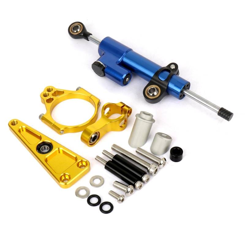 KRFDSV Lenkungsdämpfe Stabilizer Kompatibel Mit NSS750 2021 2022 2023 Motorrad-Lenkungsdämpfer Moto-Lenkungsdämpfer Stoßdämpfer Motorrad-Absorber-Stabilisator-Zubehör(Yellow,C) von KRFDSV
