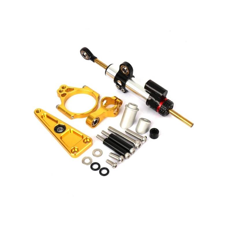 KRFDSV Lenkungsdämpfe Stabilizer Kompatibel Mit NSS750 2021 2022 2023 Motorrad-Lenkungsdämpfer Moto-Lenkungsdämpfer Stoßdämpfer Motorrad-Absorber-Stabilisator-Zubehör(Yellow,F) von KRFDSV