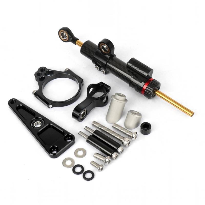 KRFDSV Lenkungsdämpfe Stabilizer Kompatibel Mit NSS750 2021 2022 Motorrad-Lenkungsdämpfer Moto-Lenkungsdämpfer Stoßdämpfer Motorrad-Absorber-Stabilisator Zubehör(Black,D) von KRFDSV