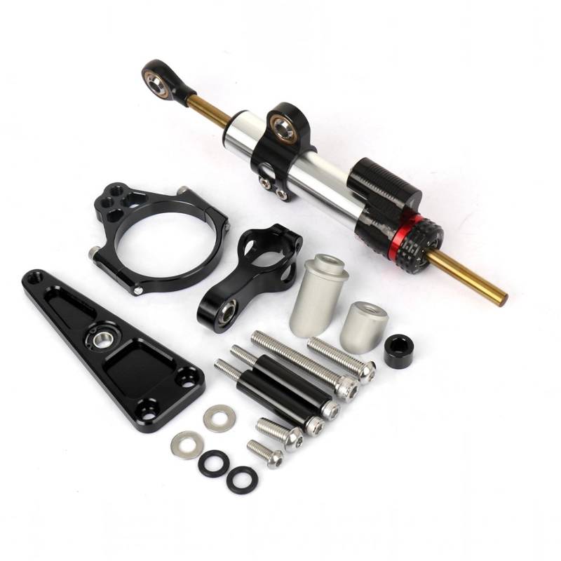 KRFDSV Lenkungsdämpfe Stabilizer Kompatibel Mit NSS750 2021 2022 Motorrad-Lenkungsdämpfer Moto-Lenkungsdämpfer Stoßdämpfer Motorrad-Absorber-Stabilisator Zubehör(Black,E) von KRFDSV