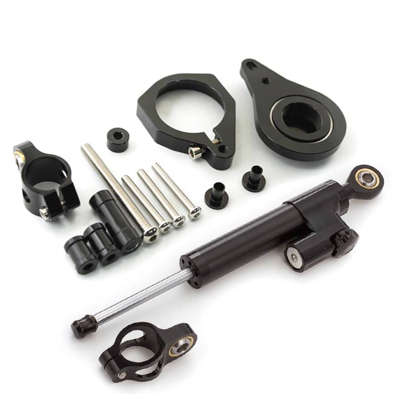 KRFDSV Lenkungsdämpfe Stabilizer Kompatibel Mit S1000RR 2010 2011 2012 2013 2014 CNC-Motorrad-Lenkungsdämpfer Stabilisieren Sie Das Dämpferhalterungs-Montagekit Zubehör(Black,C) von KRFDSV