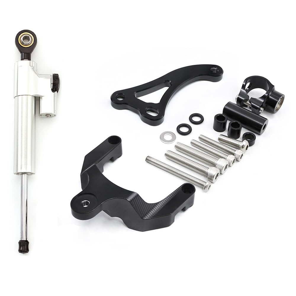 KRFDSV Lenkungsdämpfe Stabilizer Kompatibel Mit Suzuki Für GSR600 2006-2010 Motorrad-Lenkungsdämpfer-Stabilisatorhalterung CNC-Aluminium-Montagehalterungssatzhalter(C) von KRFDSV