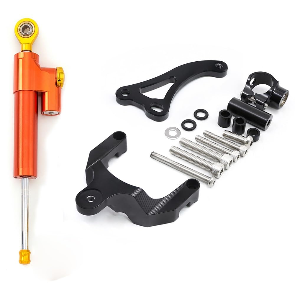 KRFDSV Lenkungsdämpfe Stabilizer Kompatibel Mit Suzuki Für GSR600 2006-2010 Motorrad-Lenkungsdämpfer-Stabilisatorhalterung CNC-Aluminium-Montagehalterungssatzhalter(H) von KRFDSV