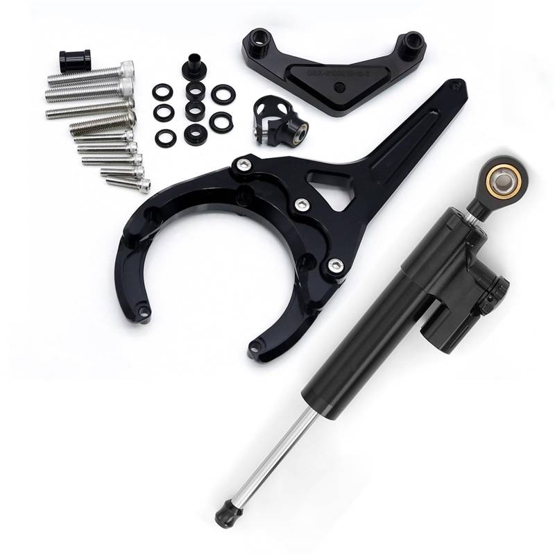KRFDSV Lenkungsdämpfe Stabilizer Kompatibel Mit Suzuki Für GSX-S1000 Für GSX-S1000F 2016-2023 Motorrad-Stabilisator-Lenkungsdämpfer-Montagehalterungs-Unterstützungskit Zubehör(D) von KRFDSV