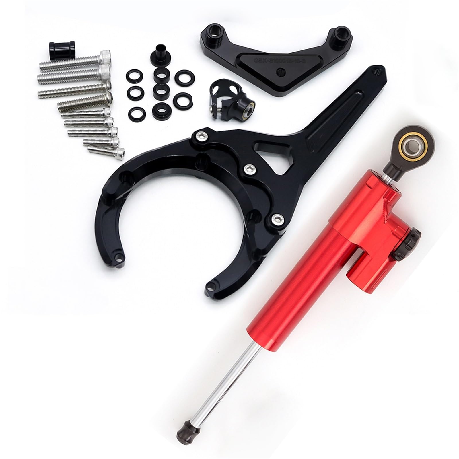 KRFDSV Lenkungsdämpfe Stabilizer Kompatibel Mit Suzuki Für GSX-S1000 Für GSX-S1000F 2016-2023 Motorrad-Stabilisator-Lenkungsdämpfer-Montagehalterungs-Unterstützungskit Zubehör(K) von KRFDSV