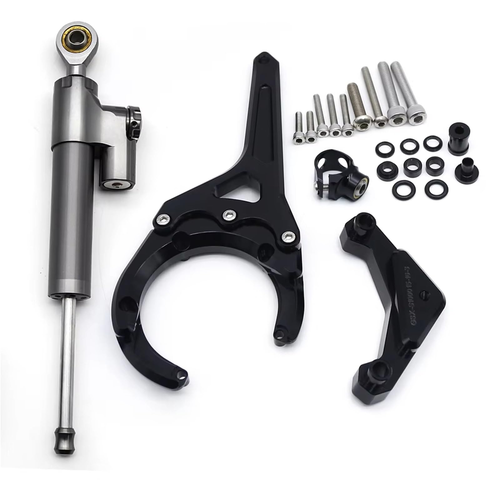KRFDSV Lenkungsdämpfe Stabilizer Kompatibel Mit Suzuki Für GSX-S1000F 2016-2024 Carbon Lenkungsdämpfer Stabilisator Halterung Unterstützung Montage Kit Moto Lenkungsdämpfer Stoßdämpfer(B) von KRFDSV