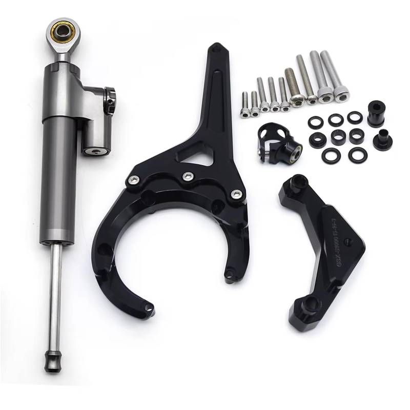 KRFDSV Lenkungsdämpfe Stabilizer Kompatibel Mit Suzuki Für GSX-S1000F 2016-2024 Carbon Lenkungsdämpfer Stabilisator Halterung Unterstützung Montage Kit Moto Lenkungsdämpfer Stoßdämpfer(B) von KRFDSV