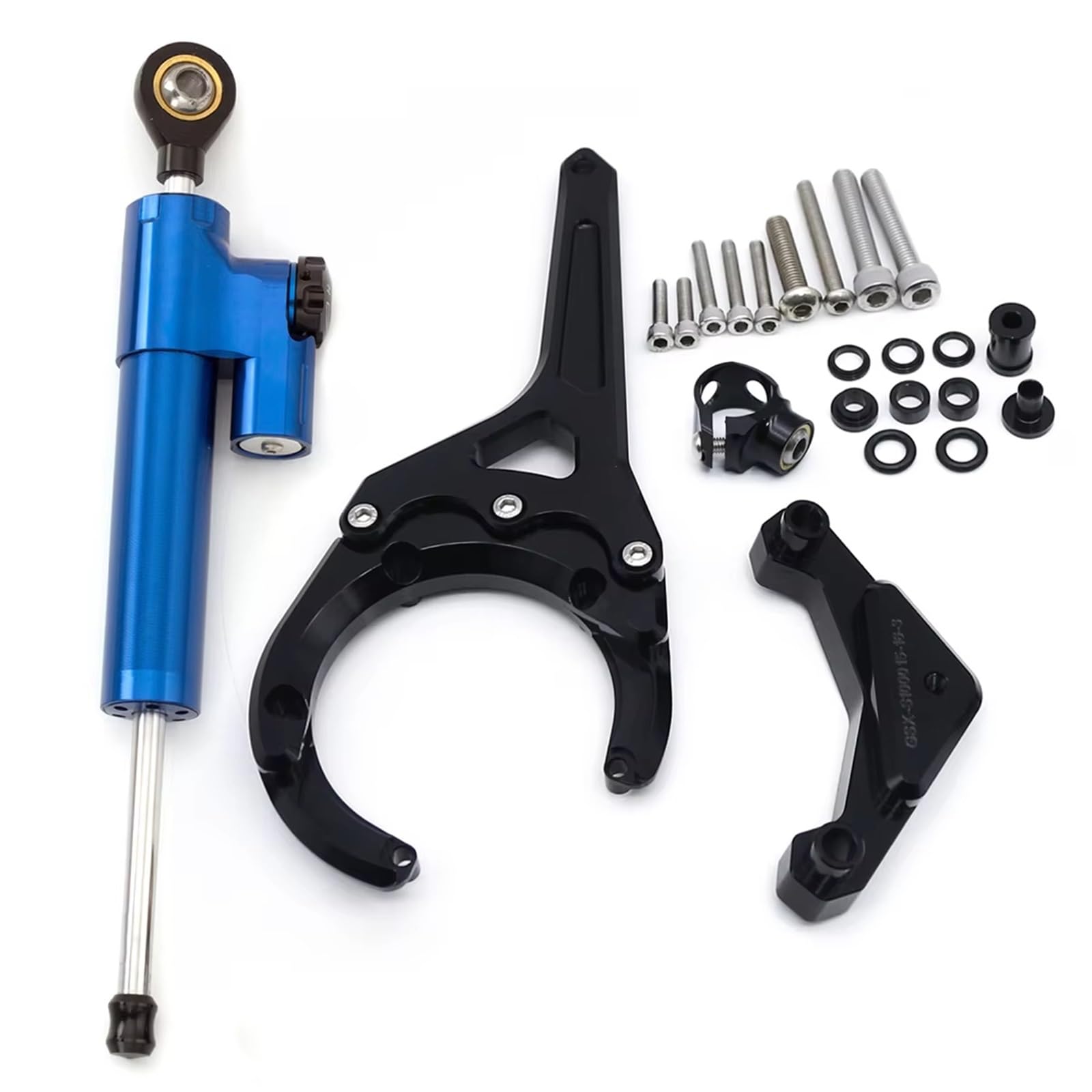 KRFDSV Lenkungsdämpfe Stabilizer Kompatibel Mit Suzuki Für GSX-S1000F 2016-2024 Carbon Lenkungsdämpfer Stabilisator Halterung Unterstützung Montage Kit Moto Lenkungsdämpfer Stoßdämpfer(C) von KRFDSV