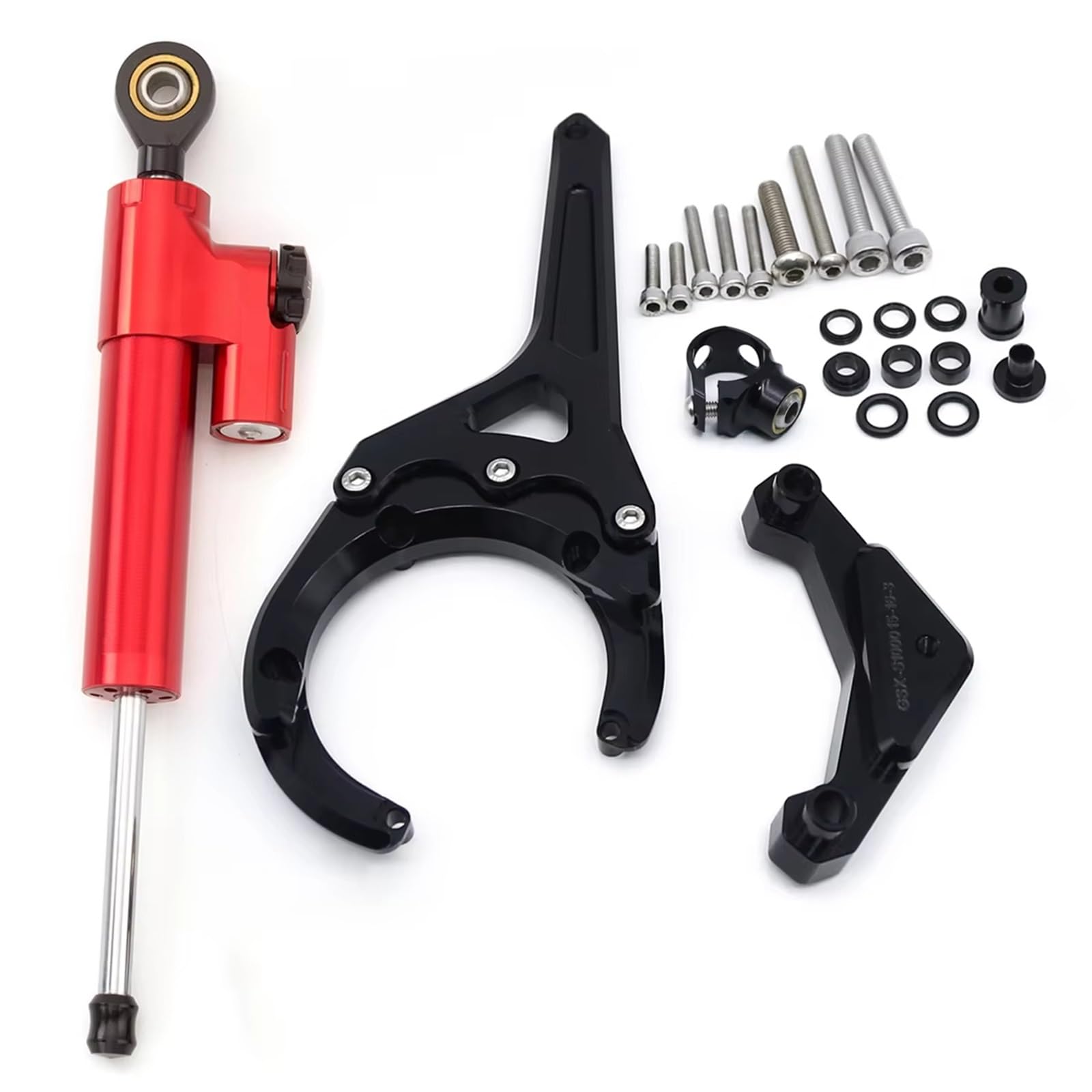 KRFDSV Lenkungsdämpfe Stabilizer Kompatibel Mit Suzuki Für GSX-S1000F 2016-2024 Carbon Lenkungsdämpfer Stabilisator Halterung Unterstützung Montage Kit Moto Lenkungsdämpfer Stoßdämpfer(D) von KRFDSV