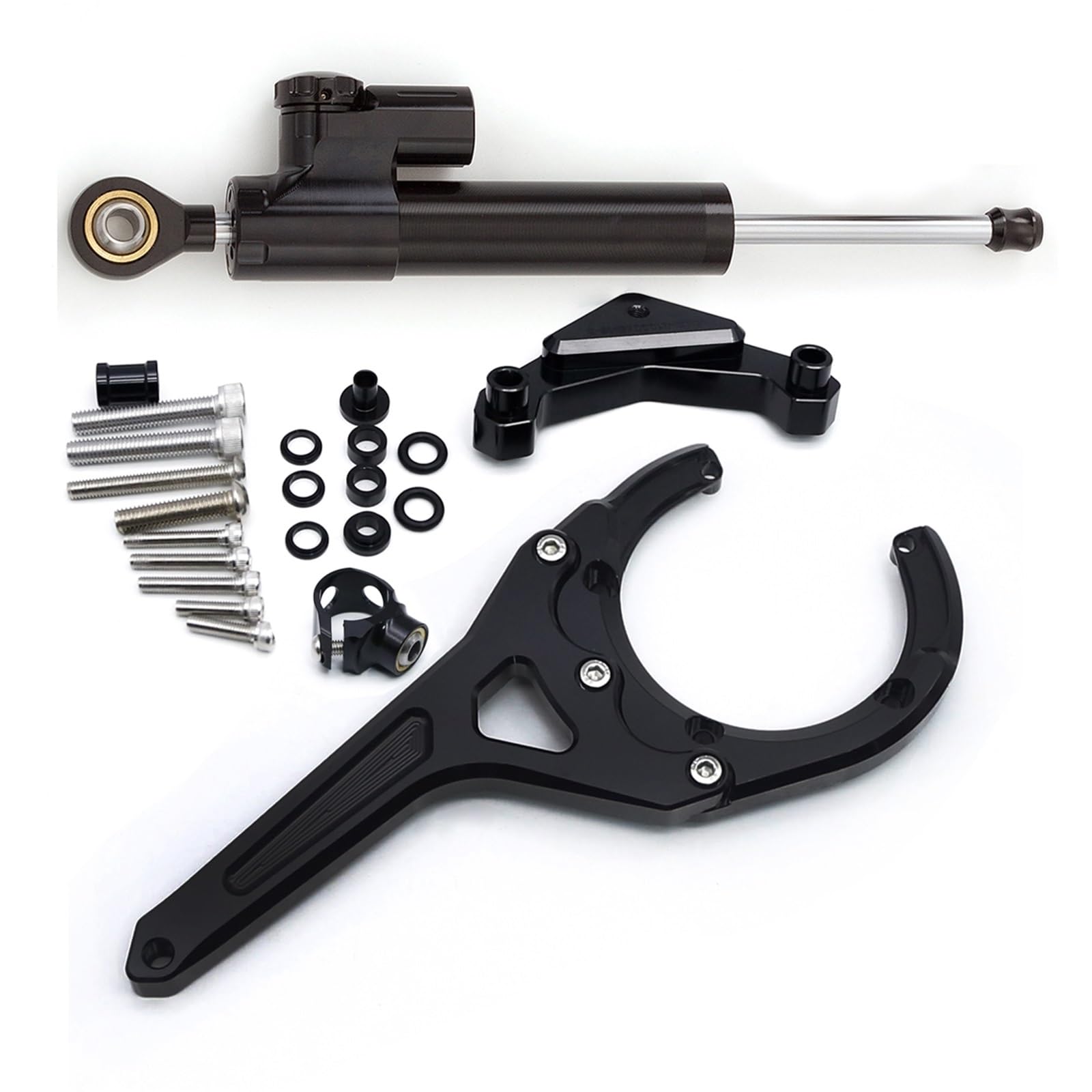 KRFDSV Lenkungsdämpfe Stabilizer Kompatibel Mit Suzuki Für GSX-S1000GT 2022 2023 2024 CNC Lenkungsdämpfer Stabilisator Halterung Montagesatz Moto Lenkungsdämpfer Stoßdämpfer(E) von KRFDSV