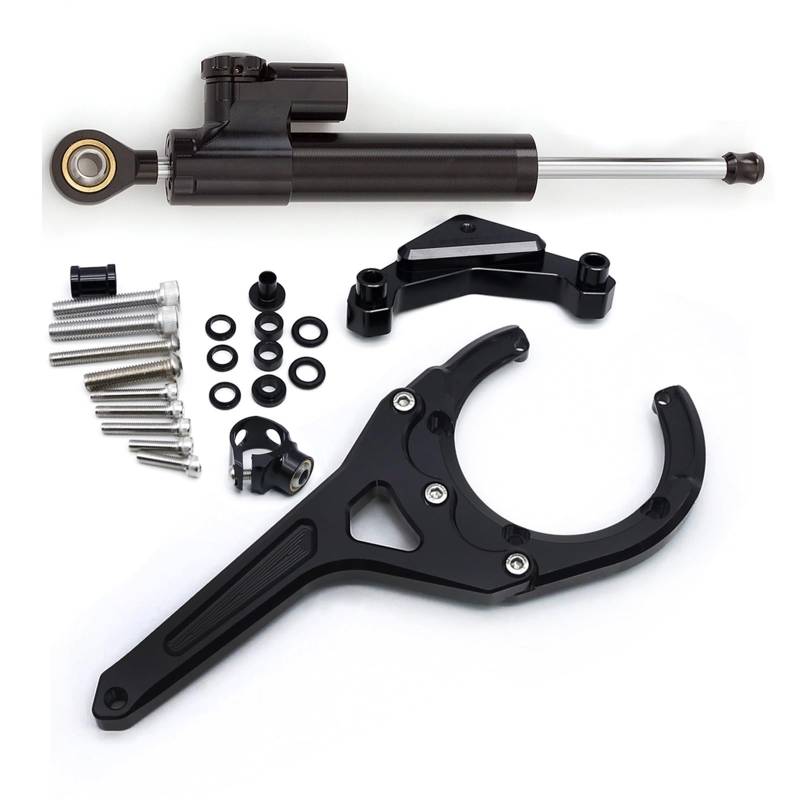 KRFDSV Lenkungsdämpfe Stabilizer Kompatibel Mit Suzuki Für GSX-S1000GT 2022 2023 2024 CNC Lenkungsdämpfer Stabilisator Halterung Montagesatz Moto Lenkungsdämpfer Stoßdämpfer(E) von KRFDSV