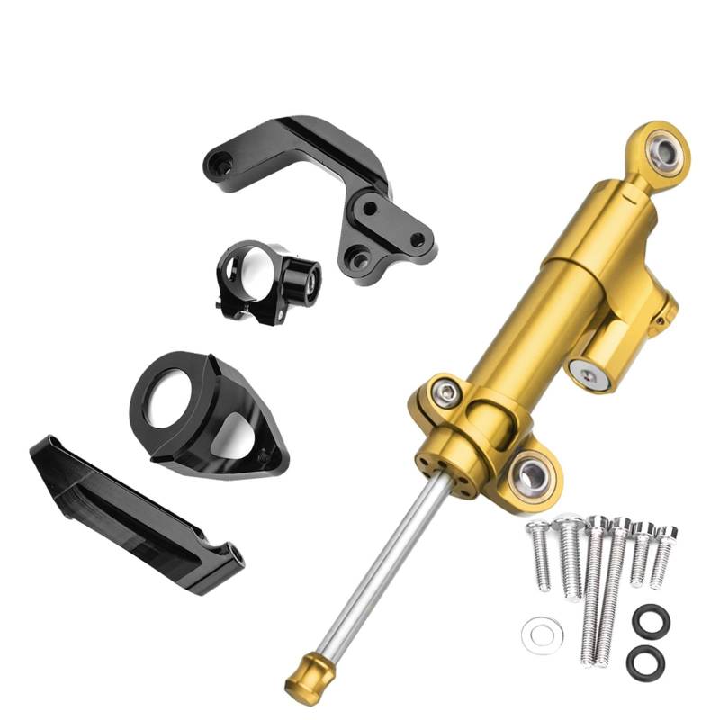 KRFDSV Lenkungsdämpfe Stabilizer Kompatibel Mit Suzuki Für GSXR1000 2009-2015 Motorrad-Dämpfer-Lenkstabilisierungssteuerung Mit Montagehalterung Moto-Lenkungsdämpferstoßdämpfer(F) von KRFDSV