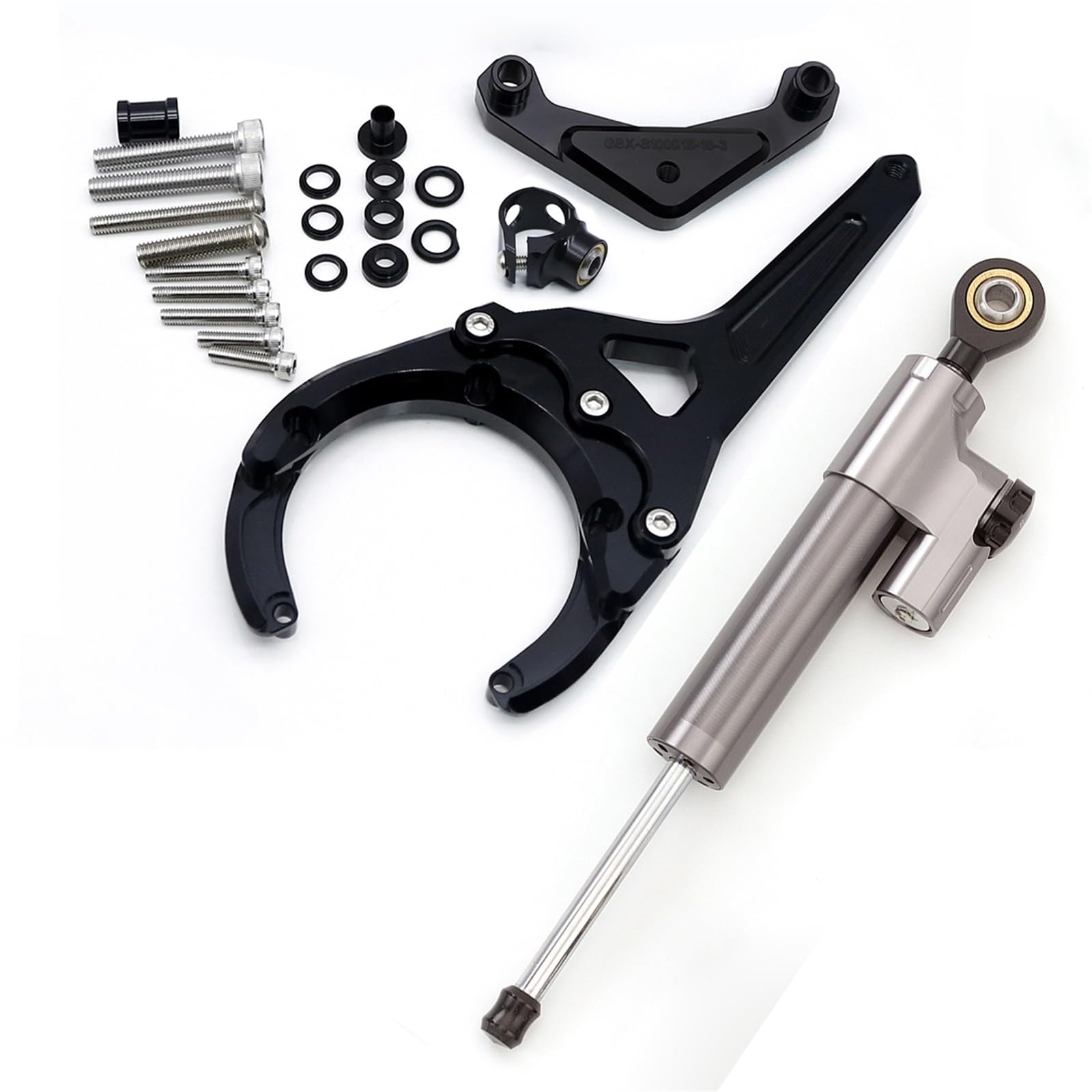 KRFDSV Lenkungsdämpfe Stabilizer Kompatibel Mit Suzuki Für GSXS1000 Für GSXS1000F 2016-2023 Lenkungsdämpfer Motorrad Stabilisieren Dämpfer Halterung Montage Kit Zubehör(K) von KRFDSV