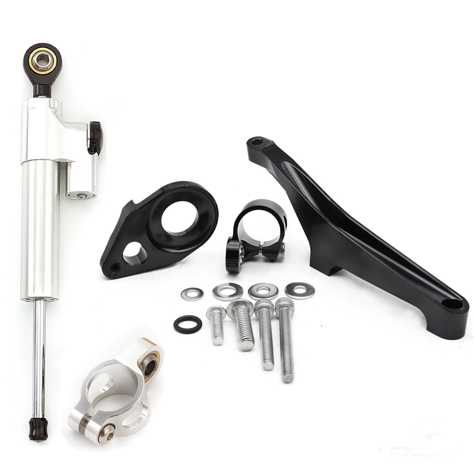 KRFDSV Lenkungsdämpfe Stabilizer Kompatibel Mit Suzuki Für SV650 2016-2022 Lenkungsdämpferhalterung. Gesamter Großhandel. Moto-Lenkungsdämpfer-Stoßdämpfer. Motorradzubehör(Silver) von KRFDSV
