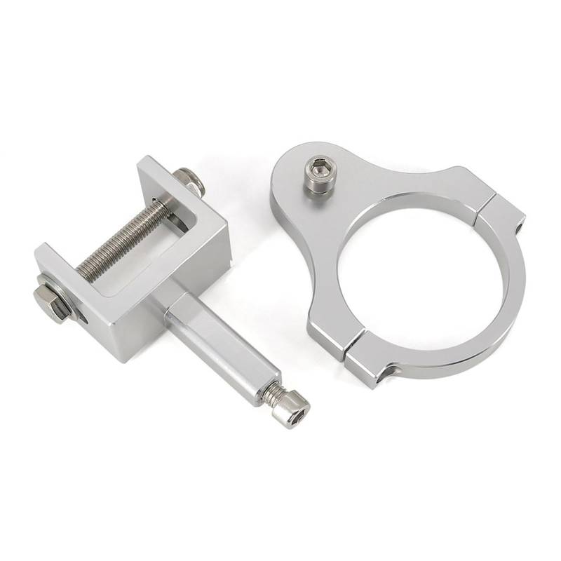 KRFDSV Lenkungsdämpfe Stabilizer Kompatibel Mit Tiger 900 GT Motorrad Dämpfer Stoßdämpfer Motorrad Lenkung Dämpfer CNC Dämpfer Halterung Montieren Moto Lenkung Dämpfer Stoßdämpfer(Silver,A) von KRFDSV