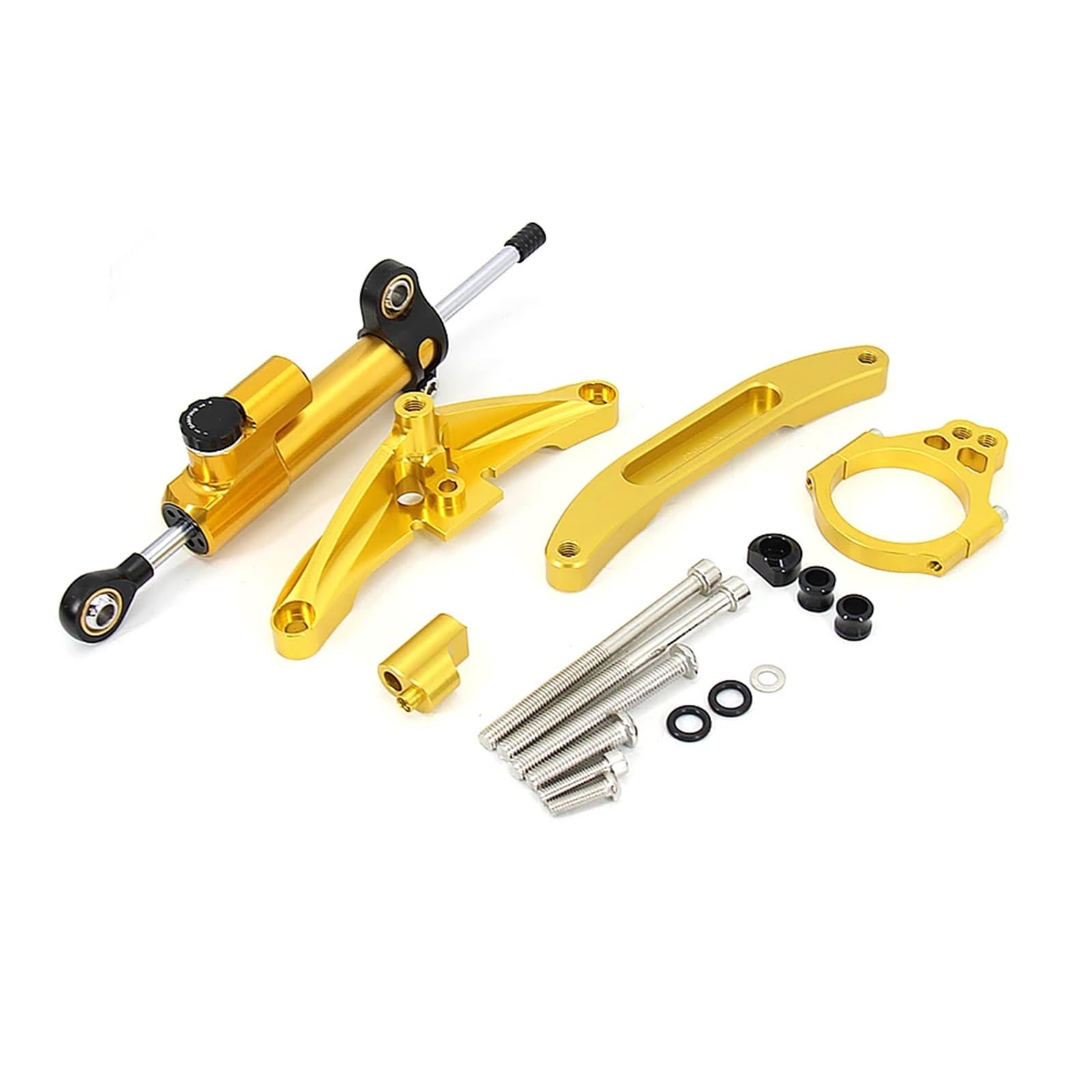 KRFDSV Lenkungsdämpfe Stabilizer Kompatibel Mit Yamaha Für FZ1 2006-2015 Lenkungsdämpfer Motorradhalterung Stabilisator Lineardämpfer Halterung Unterstützung Zubehör(Yellow,B) von KRFDSV