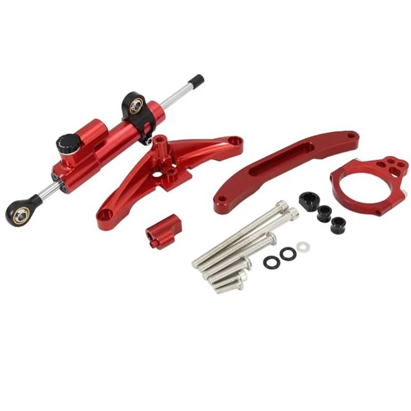 KRFDSV Lenkungsdämpfe Stabilizer Kompatibel Mit Yamaha Für FZ1 2006-2015 Motorrad-Lenkungsdämpfer-Stabilisator Richtungsdämpfer Halterungs-Unterstützungssatz Zubehör(Red,C) von KRFDSV